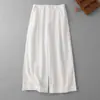 Foto Real de los Pantalones Anchos Cropped de Nuevo Estilo para Mujer, Versión Delgada para Primavera y Otoño, de Tiro Alto, Corte Holgado, Dobladillo Enrollado, Pantalones Casuales de Pierna Recta
