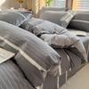 Juego de cuatro piezas de cama de algodón puro Clase A Juego de tres piezas de algodón puro Ropa de cama de algodón lavado Sábanas para estudiante Cubre edredón Edredón Sábanas Cubierta 4