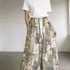 Pantalones de Pijama S Algodón Seda Mujer Verano talla extra Holgados Pantalones Pijama para Mujer Puro Algodón de Ramio Delgado Pierna Ancha Largos Individuales