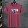 Camiseta Masculina de Manga Curta, Algodão Lycra Elástico, Tamanho Grande Oversized, Camiseta Básica para Homens Grandes, Top Estampado Tendência