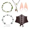 Set de Guirnalda y Tocado de Halloween Transfronterizo Cinturón Cadena para la Cintura Collar Accesorios para Fiesta de Disfraces Cosplay