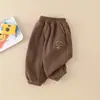 Pantalones de forro polar para niño de otoño e invierno, pantalones deportivos de forro polar cálidos e informales para bebé, pantalones de forro polar de doble cara para niños pequeños, modernos