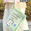 Nova Bolsa Transparente Portátil com Zíper para Arquivos Bolsa de Papelaria Desenho Animado para Estudantes Bolsa de Armazenamento de Alto Valor com Placa de Apoio Atacado