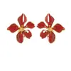 Pendientes Populares de Moda Europeos y Americanos con Flor de Goteo de Aceite para Mujer, Pendientes Elegantes, de Gama Alta, Sencillos y Venta al por Mayor de Pendientes