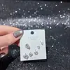 Novo Conjunto de Brincos de Várias Peças Brincos com Pino de Prata S925 Inverno Zircônia Super Brilhante Galvanoplastia Ecológica Atacado de Joias Yiwu