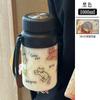 Taza con asa portátil, Taza de té para el hogar, Vaso de agua de borosilicato alto de aspecto elegante, Vaso de vidrio simple de gran capacidad resistente a altas temperaturas