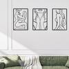 Amazon Venda Quente Metal Preto Linha Simples Corpo Feminino Parede Decorativa Parede Casa Pendurada Parede Arte Decorativa