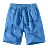 Nuevos pantalones cortos casuales deportivos de verano de talla europea para hombre, moda holgada con bolsillo, ropa de trabajo moderna