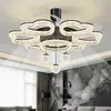 Luz de ventilador invisible para dormitorio, estilo moderno minimalista de lujo ligero, lámpara de techo de alta gama para habitación, comedor, estudio, iluminación Zhongshan