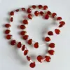 Ágata Roja 6x9mm AAA Forma de Pera Gota de Agua Agujero Horizontal Plano Doble Arco Joyería DIY 38 Piezas/Pieza