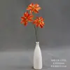 Flor artificial laranja casamento floral flor de seda laranja decoração salão de casamento material da estrada chumbo flor linha arco flor hortênsia