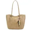 Bolsa Tote Manual Vintage Fosca de Grande Capacidade para Mulheres, Nova Bolsa de Ombro para o Trabalho Outono/Inverno 2025, Bolsa Simples de Ombro