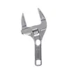 Llave de fontanería móvil de aleación de aluminio con apertura grande y mango corto