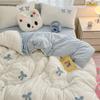 Popular Juego de Cama de Cuatro Piezas Bordado con Toalla de Algodón Lavado, Venta Directa del Fabricante, Venta al por Mayor, Compra en Grupo, Transmisión en Vivo, Dropshipping