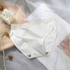 Estoque Disponível Roupa Íntima Feminina de Algodão Puro Respirável com Furos Estilo Japonês Menina Jacquard Respirável Cintura Média Sem Costura Cobertura do Quadril Fenda Calcinha