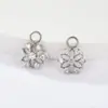 Colgante Anillo de Correr de Titanio F136 Espada Copo de Nieve Rombo con Diamantes Colgante Cuerpo de Titanio G23 Joyería para Piercings Accesorios de Pendientes