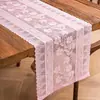 Caminho de mesa de renda nórdica transfronteiriço, longo e elegante, para decorar mesas de jantar, novo estilo americano de mesa de centro, crochê, estilo fresco e francês
