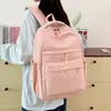 Nueva Moda Estilo Simple Bolso de Doble Hombro Mochila Escolar para Estudiantes Gran Capacidad Multicapa Resistente Duradero Mochila Casual para Hombres y Mujeres
