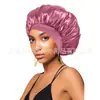 Faixa de cetim elástica alta de aba larga nova transfronteiriça touca de dormir touca de quimioterapia feminina chapéu para cuidados com o cabelo cor sólida vendas diretas de fábrica