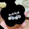 Brincos Super Brilhantes de Prata 925 com Pino, Personalizados com Zircônia Total, Estilo de Luxo Leve de Alta Qualidade, Brincos Populares, Acessórios de Orelha de Moda Elegantes e Requintados para Mulheres