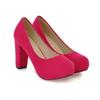 Sapatos Femininos de Salto Alto com Bico Redondo, Impermeáveis e Plataforma, para Primavera e Outono, com Salto Grosso, Disponíveis nos Tamanhos 32-43, Moda Casual Vintage