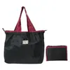 Bolsa de Compras Grande Ecológica Moda Bolsa de Ombro com Cordão Dobrável Portátil Bolsa Tote Grande Capacidade Bolsa para Supermercado