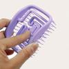 Champú de masaje de alta elasticidad con rebote sin deformación, peine suave con dientes que se adaptan al cuero cabelludo, peine hueco cuadrado para cabello liso.