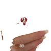 Moda nacional novo estilo chinês artesanal rosa esmalte vermelho gota anel de óleo personalidade da moda empilhado Dragão ano anel anel de pérola