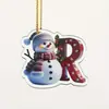 Adornos Colgantes al por Mayor Regalos Navideños Árbol de Navidad Transfronterizo Muñeco de Nieve Navideño Colgantes Acrílicos Decoraciones Navideñas