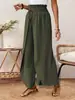 Pantalones Casuales Ligeros y Transpirables para Mujer 2026 con Dobladillo Dividido y Cinturón Suelto para Primavera, Verano y Otoño