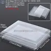 Tapa superior e inferior caja transparente GPPS, caja de embalaje para insignias, caja cuadrada de plástico transparente para almacenamiento, tapa superior e inferior caja acrílica