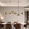 Lustre de sala de estar de luxo leve, luminária de sala de jantar moderna minimalista Zhongshan, luminária de iluminação residencial estilo nórdico, luz principal de quarto feijão mágico, ferro