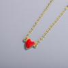 Collar de corazón rojo lindo personalidad temperamento dulce estudiante novias colgante de corazón cadena clavícula suministro de comercio electrónico