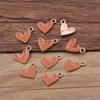 10 Colores 10X13Mm Mini Colgante de Corazón KC Oro Esmalte Dijes Accesorios Bolsas de Joyería Decoración para Uñas
