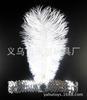 Directo de fábrica tocado de plumas de avestruz con lentejuelas diadema para el cabello tocado de plumas de diamante multicolor opcional accesorios de Cosplay
