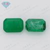 Huagang Gem Rectángulo Biselado Coche Plano Imitación Esmeralda Colombiana Esmeralda Corte Esmeralda Joyería de Piedras de Alta Imitación