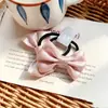 Elástico de cabelo com laço de mini pérolas estilo coreano para meninas, faixa para rabo de cavalo alto, faixa de tecido para bebês, suprimento de acessório de cabelo infantil