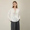 Bordado de Mariposa 2026 Nuevo Camisa de Seda Real de 22 Momme Top para Mujer Transpirable Camisa de Gama Alta Top 100% Seda de Morera