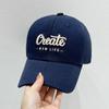 Gorra de béisbol con letras bordadas de marca de moda de verano para mujer, gorra de béisbol estilo coreano con aspecto de cara pequeña, gorra con visera suave a prueba de sol para hombres