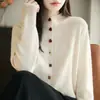 Diseño de Botones en Forma de Corazón, Cuello Semi Alto, Estilo Dulce, Cárdigan de Punto, Agradable al Tacto y Cómodo, Manga Larga, Nuevo Top de Mujer para Primavera y Otoño