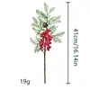 Galhos decorativos transfronteiriços de Natal, agulhas de pinheiro, galhos de flores, acessórios para decoração festiva de feriado, plantas artificiais, bagas vermelhas, galhos de frutas, pinhas