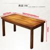 Mesa de Madera Maciza Carbonizada Mesa de Hotel y Combinación de Sillas Mesa de Barbacoa para Comida Rápida y Snack Bar Mesa Larga para Tienda de Fideos Mesa y Sillas de Madera Carbonizada
