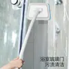Cepillo de limpieza trapezoidal transfronterizo cepillo para baldosas de piso baño cepillo cabeza de esponja reemplazable mango largo de mano cepillo de limpieza conveniente