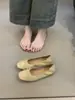 Primeiro Encontro Jifa Estilo Francês Gentil Laço Bico Quadrado Baixo Sapatos de Salto Baixo Femininos Salto Baixo Solado Macio Versátil Sapatos de Ballet para Vovó