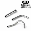 Barra Recta, Barra Curva, Barras en S de Aleación de Titanio G23, Accesorios, Piercing Labial Insertable, Piercing de Cartílago Auricular, Piercing Nasal, Piercing Insertado a Mano, Piercing Nasal DIY