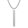 Amazon Acero de Titanio Moderno Personalizado Tridimensional Rectangular Acero Inoxidable Collar Colgante Joyería Venta al por Mayor en Stock