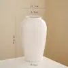 Jarrón de Cerámica Blanca, Estilo Minimalista Moderno, Versátil para Sala de Estar y Mesa de Comedor, Adecuado para Arreglos Florales, Plantas Hidropónicas y Decoraciones de Escritorio