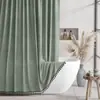 Cortina de Chuveiro Revestida de Linho Sintético 160g Estilo Exportação Cortina de Chuveiro para Banheiro de Hotel Cortina de Chuveiro Espessa à Prova d'Água para Banheiro Doméstico