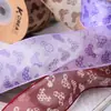 Estampado de cabeza de ratón de dibujos animados cinta de gasa lazo DIY accesorios para el cabello flores regalo horneado empaque de pastel