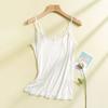 Yuexiao Verano Seda de Morera Cuello en V Tirantes Camiseta Base para Mujer Ajustada Brillante Sexy Suave Agradable a la Piel S151
